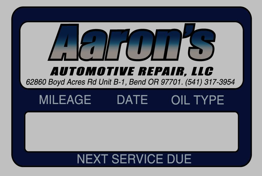 Service Tags (clear) 2'' X 2" QTY 300