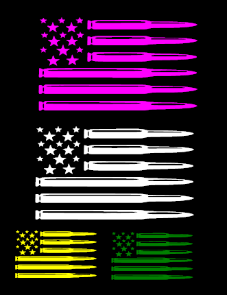 Bullet Flag decals