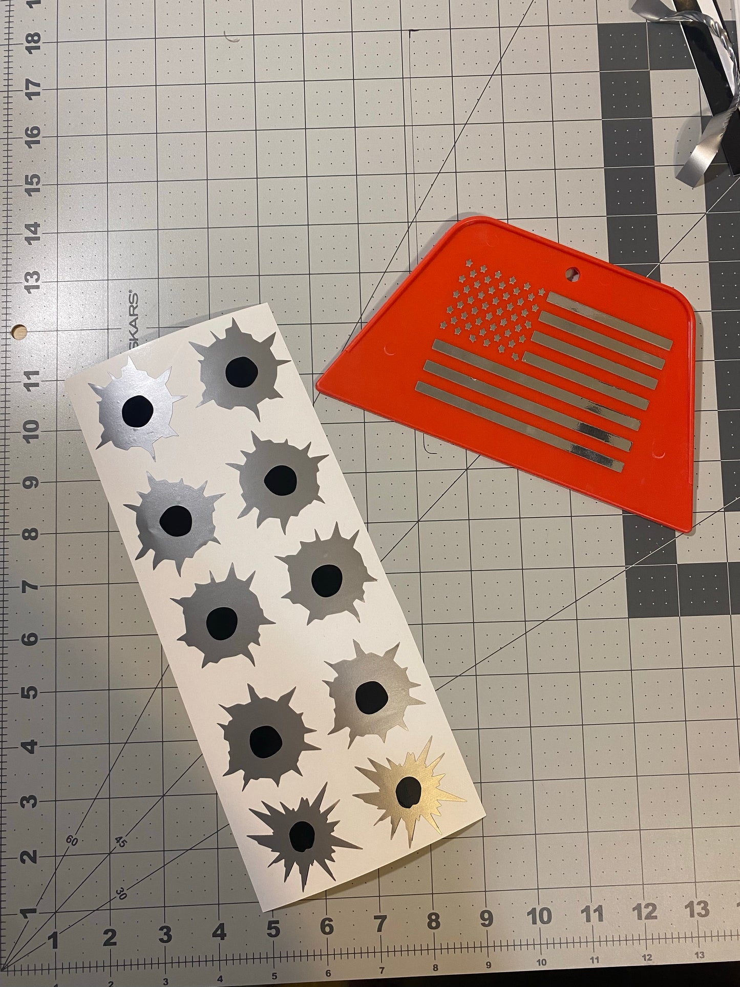 Bullet hole decals
