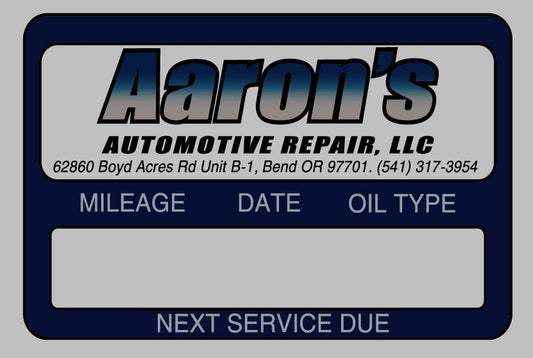 Service Tags (clear) 2'' X 2" QTY 300