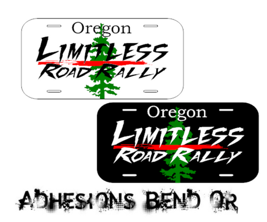 Limitless Road Rally Vinyl License Plate